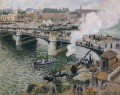 le pont boieldieu rouen temps humide 1896 Camille Pissarro